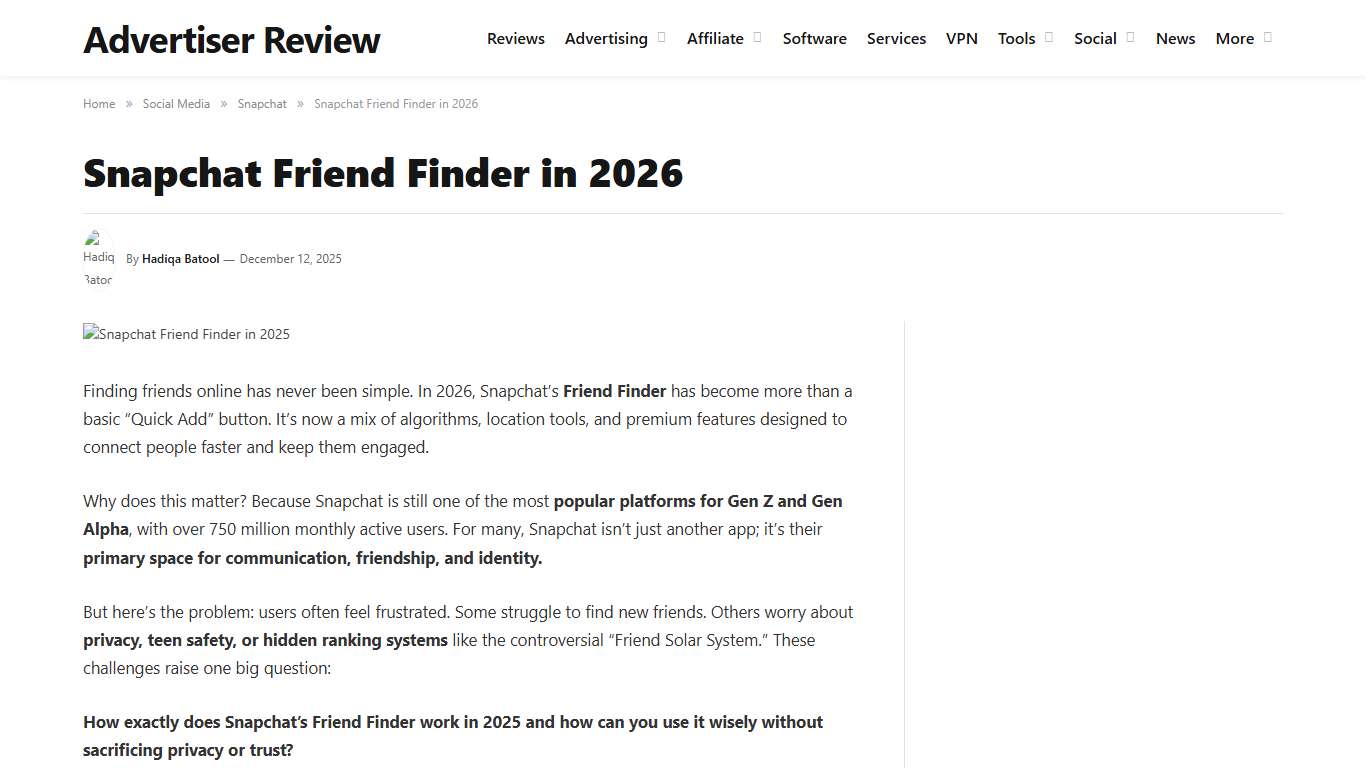 Snapchat Friend Finder in 2026